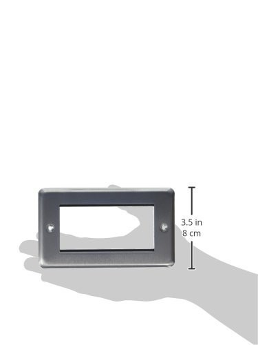 Лицевая панель для четырех евромодулей MK Electric 100Х50 mm, K184BRC, матовый хром
