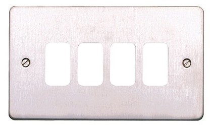Лицевая панель для 4 модулей GRID, K14334BSS, Матовая нержавеющая сталь